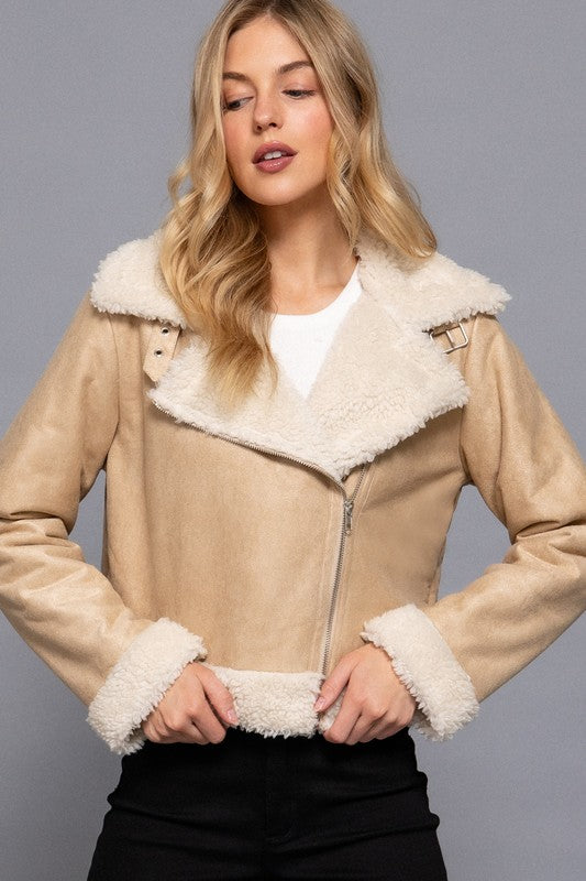 Tan Aviator Jacket