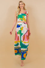 Abstract Maxi Skirt