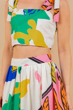 Abstract Maxi Skirt