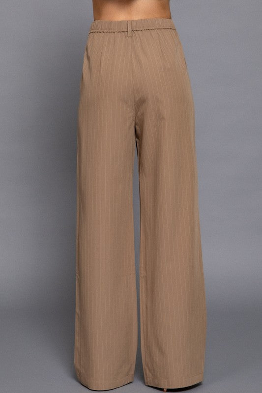 Khaki Pinstripe Slacks