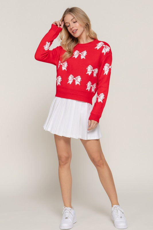 Red Bow Sweater