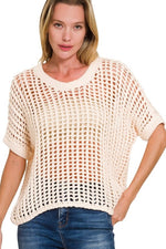 Beige Net Top