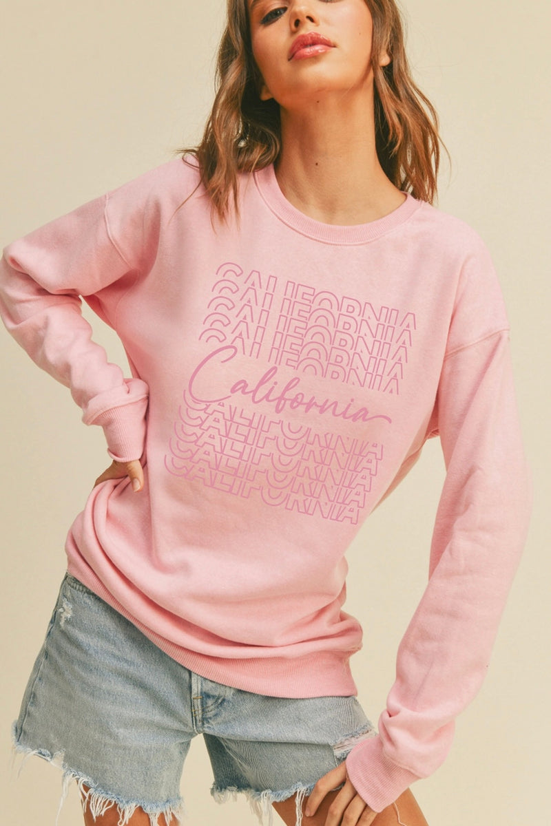 California Sweatshirt-Blush