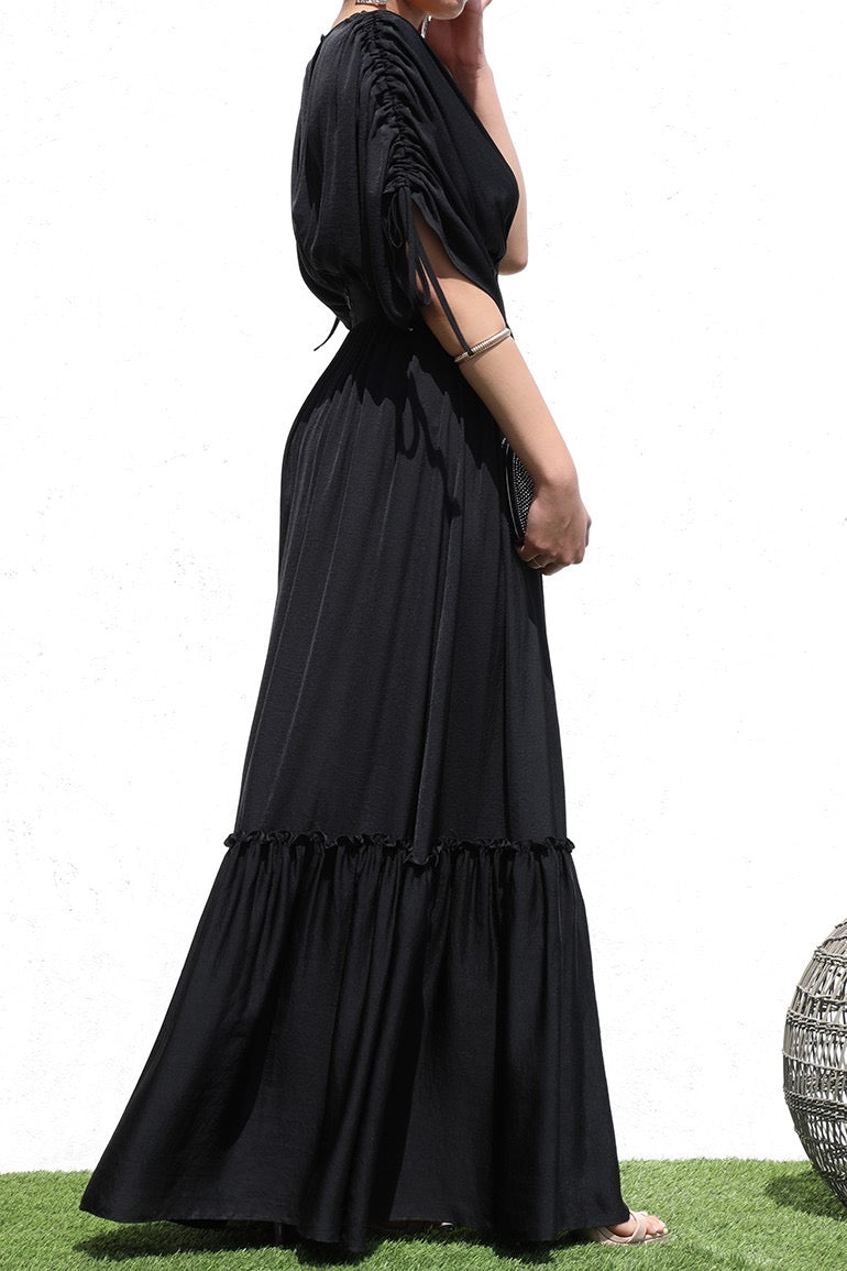 Black Dolman Maxi Dress