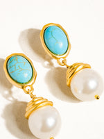 Vintage Inspired Aqua Earring