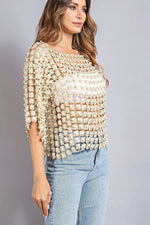 Gold Luxe Pearl Top