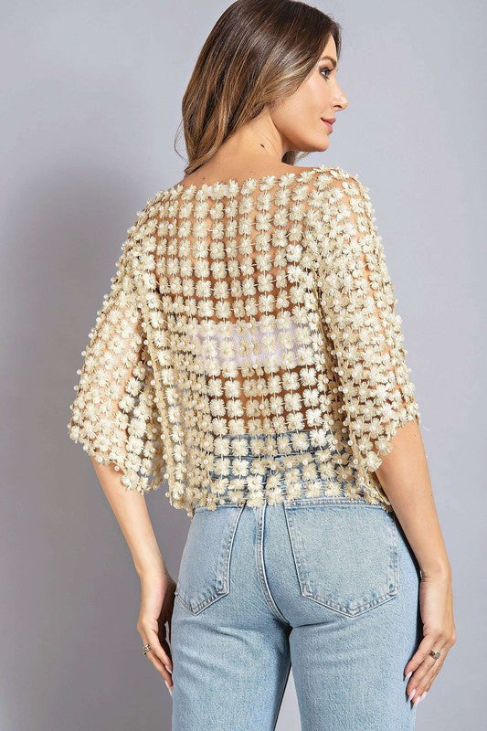 Gold Luxe Pearl Top