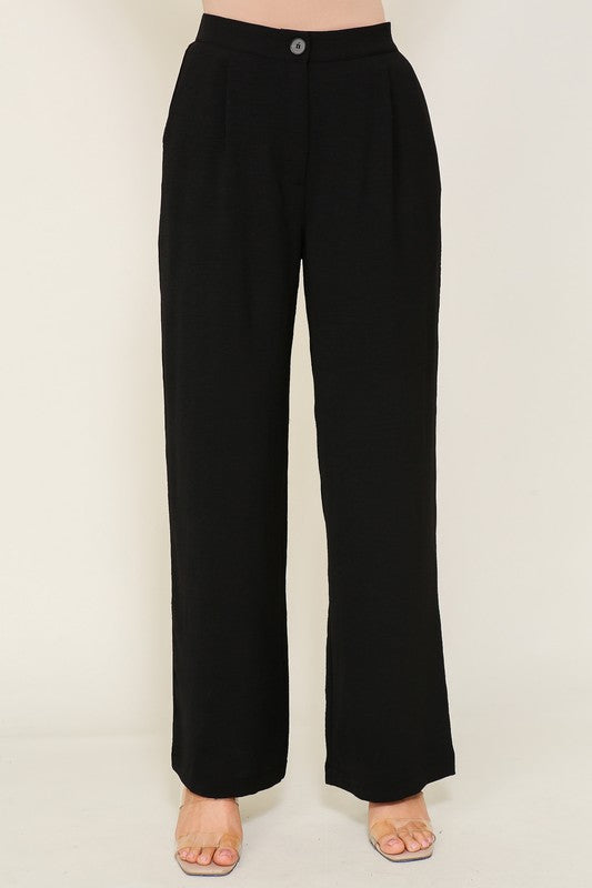 Black Wide Leg Slacks