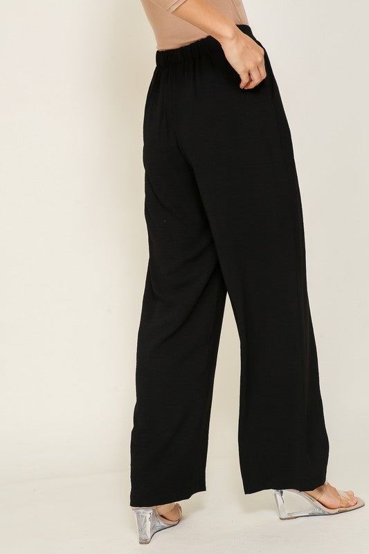 Black Wide Leg Slacks