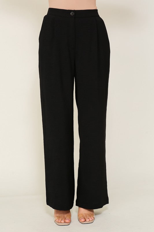 Black Wide Leg Slacks