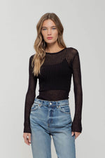 Black Sheer Sweater