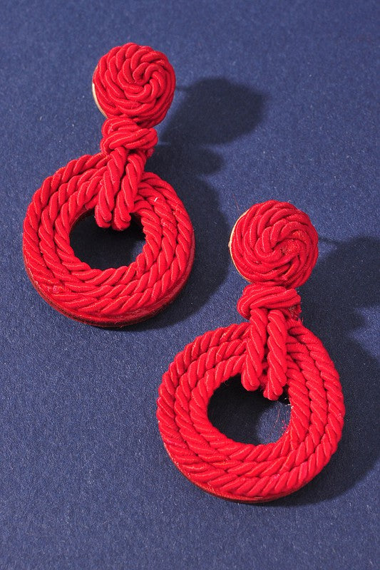 Red Rope Earrings