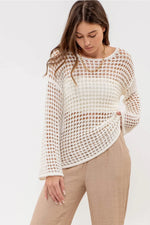 Ivory Net Sweater
