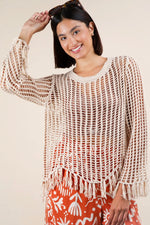 Fringe Net Sweater