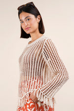 Fringe Net Sweater