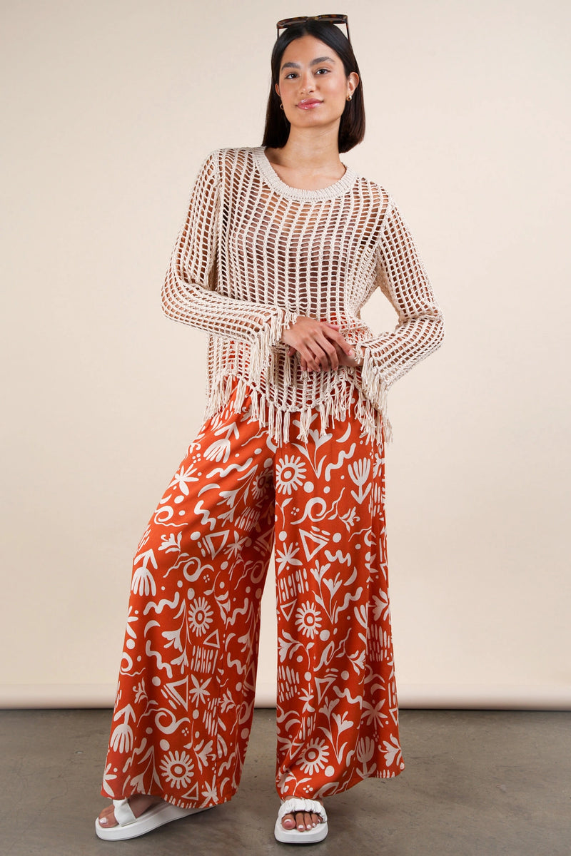 Fringe Net Sweater