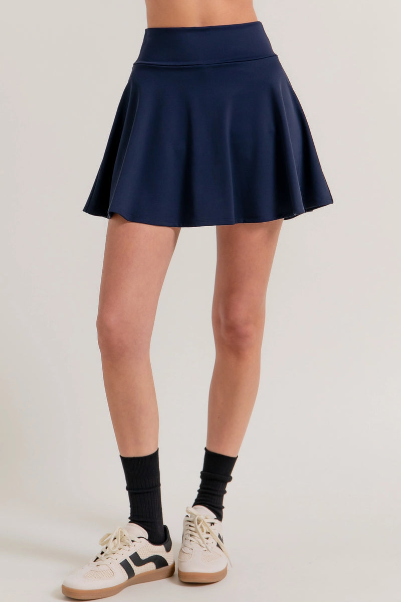 Navy Active Skirt