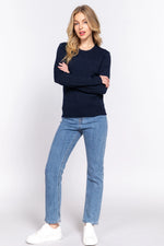 Navy Cable Knit Sweater