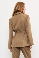 Mocha Belted Blazer