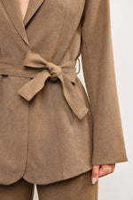 Mocha Belted Blazer