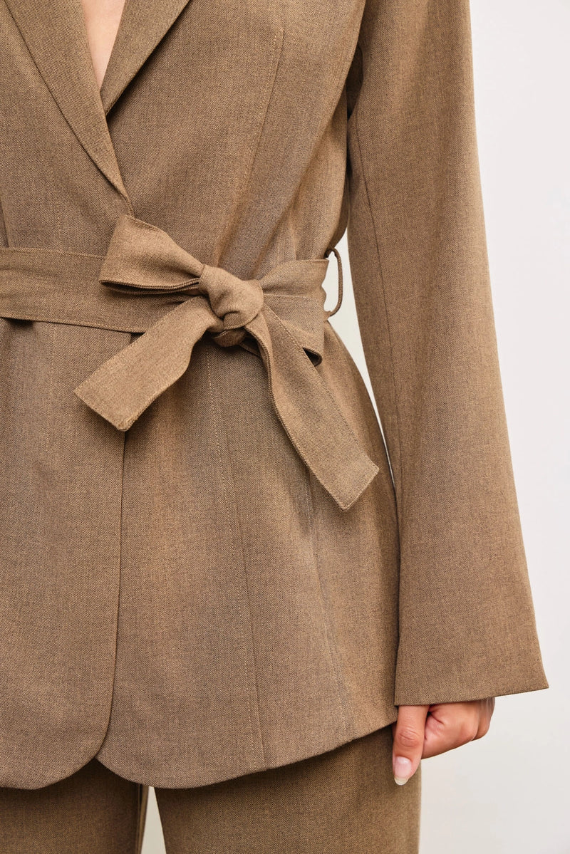 Mocha Belted Blazer