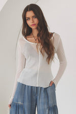 Sheer Ivory Top