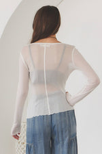 Sheer Ivory Top