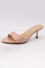 Nude Patent Kitten Heels