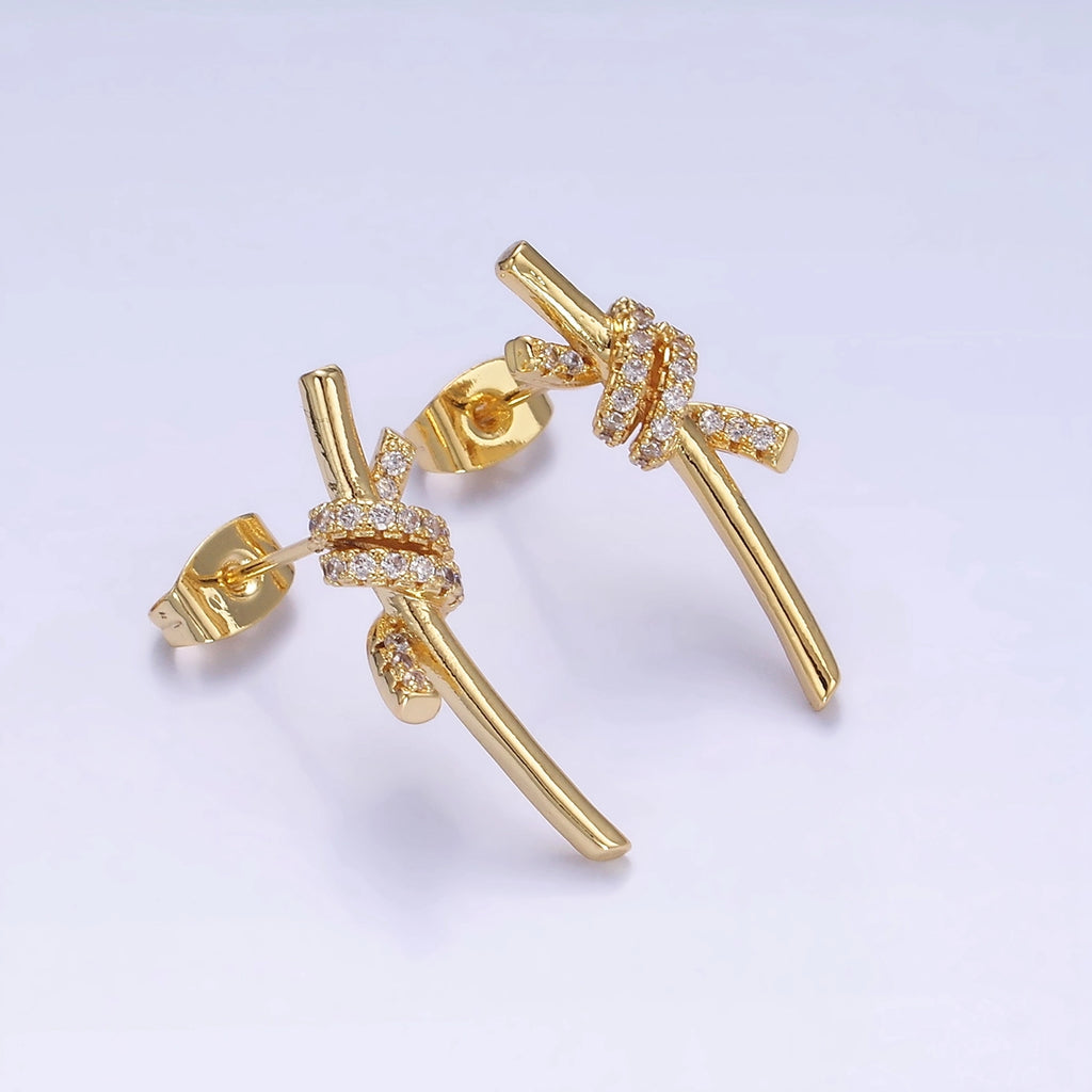 Twist Knot Stud Earrings